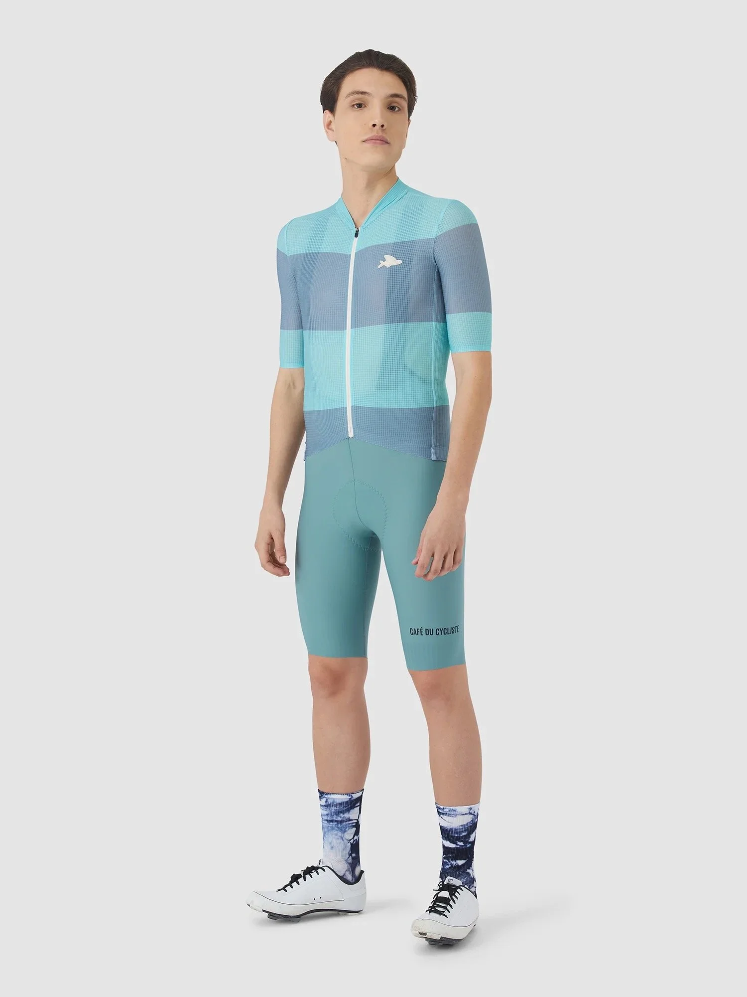 ウェア cafe du cycliste Marguerite navy men CAFE DU CYCLISTE Men's Marguerite Jersey - Palo Alto